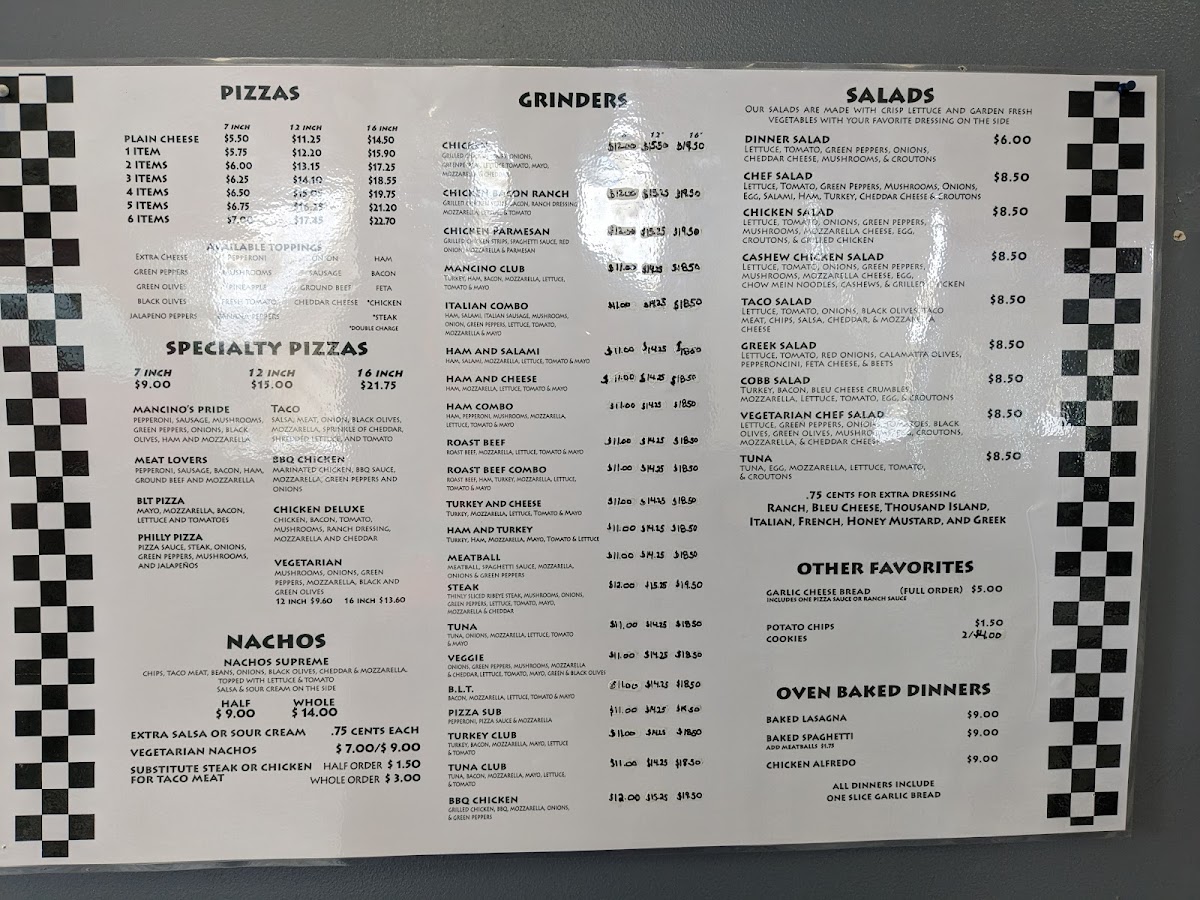 Menu Mancino's Pizza & Grinders-2