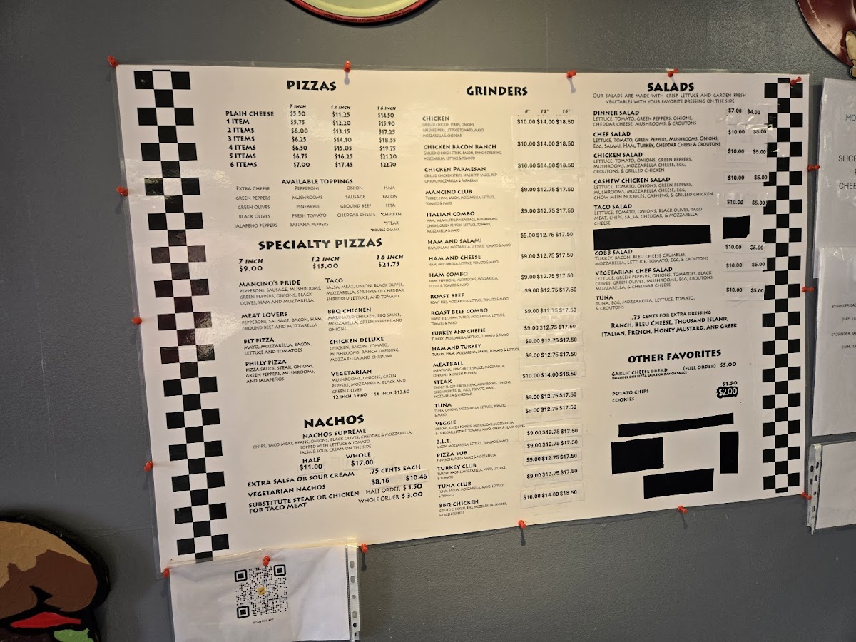 Menu Mancino's Pizza & Grinders-3