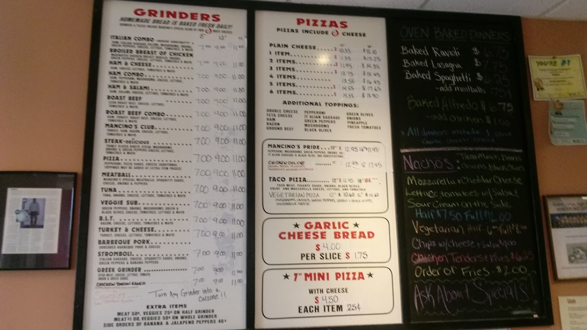Menu Mancino's Pizza & Grinders-8